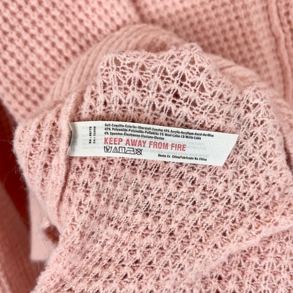 Free People Intimately Free C.O.M.F.Y.
Waffle Knit V-Neck Oversized Sweater - Picture 13 of 14